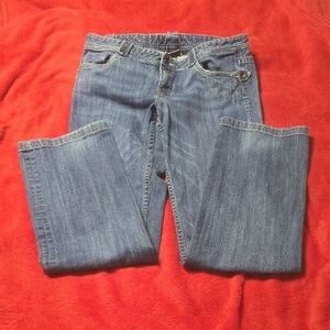 Armani Exchange Women's Straight Leg Blue Jeans 12 Reg